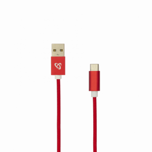 S BOX Kabl USB A / Type C, Fruity  1,5 m, Red