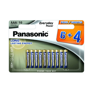PANASONIC Baterije LR03EPS/10BW-AAA 10 kom 6+4F Alkalne Ever