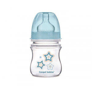 CANPOL BABIES flašica široki vrat antikolik easy start, newborn baby, blue 120ML35/216BLUE
