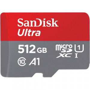SanDisk SDXC 512GB Ultra Mic.120MB/s A1Class10 UHS-I +Adap.