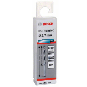 BOSCH HSS  PointTeQ 2,7 mm Spiralna burgija za metal (10 kom) 2608577195