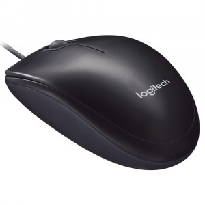 LOGITECH M90 Wired Optical Mouse, USB, Gray