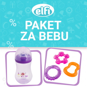 ELFI promo paket - FLAŠICA + GLODALICA - za devojčicu PAKO39