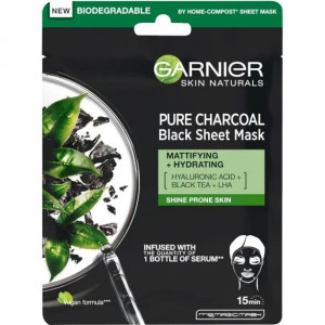 GARNIER SKIN NATURALS TISSUE MASK - PURE CHARCOAL 1003009684