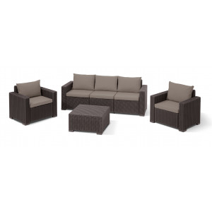 KETER Baštenski set California 3 seater Pe ratan braon CU 253325