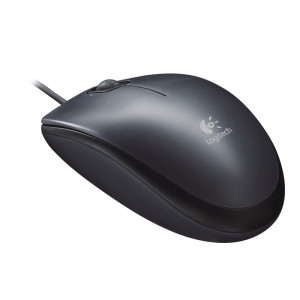 Logitech M90 Wired Optical Mouse, USB, Gray