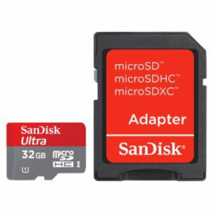 SanDisk SDHC 32GB Micro 80MB/s Ultra Android Class 10 UHS-I sa Adap.