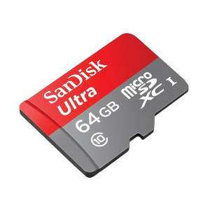 SanDisk SDXC 64GB Micro 80MB/s Ultra Android Class 10 UHS-I sa Adap.