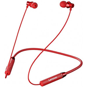 Lenovo HE-05 Neckband Bluetooth Headset, Red