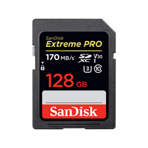 SanDisk SDXC 128GB Extreme Pro - 170MB/s V30 UHS-I U3