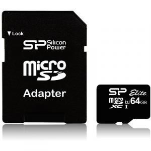 KINGSTON Silicon Power microSD 64GB Class 10 U1 UHS-I 85MB/s SP064GBSTXBU1V10SP + adapter