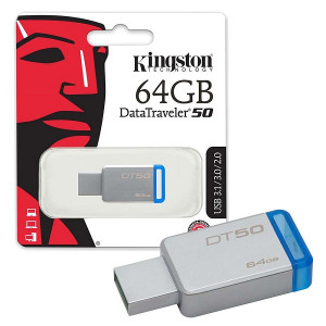 KINGSTON fleš memorija metal - plavi DT50/64GB