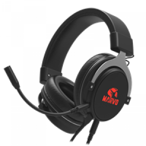 Slušalice Marvo USB 7.1 HG9052 gejmerske sa mikrofonom,crveno pozadinsko osvetljenje, crne 006-0511	