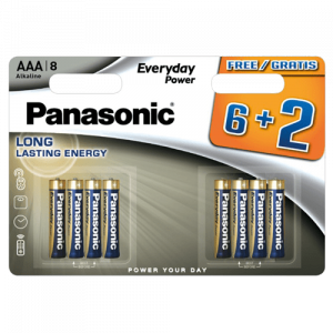 PANASONIC baterije LR03EPS/8BW-AAA 8kom alkalne Everyday