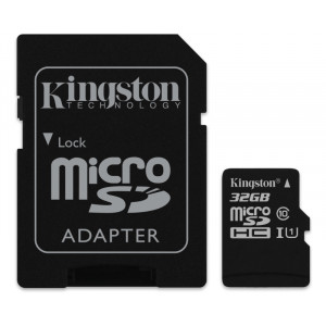KINGSTON UHS-I MicroSDHC 32GB 80R class 10 SDCS/32GB + adapter  KAR00463