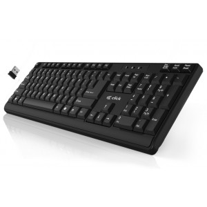 CLICK K-L2-W Bežična USB tastatura US crna