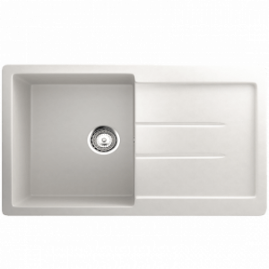 ULGRAN Granitna sudopera sa sifonom cetvrtasta U-507 341 mlečno bela