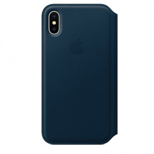 APPLE iPhone X Leather Folio - Cosmos Blue 