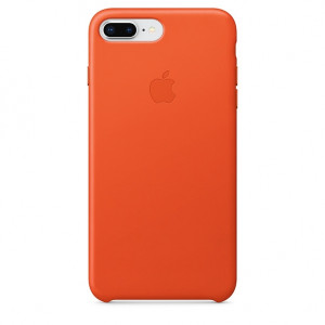 APPLE iPhone 8 Plus/7 Plus Leather Case - Bright Orange MRGD2ZM/A