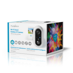 Nedis Rechargeable IP Camera Outdoor PIR Motion Sensor microSD Full HD 1080p IP65