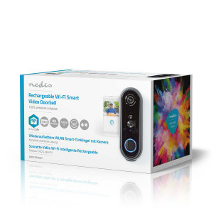 Nedis Wi-Fi Video Doorbell Full HD 1080p Motion sensor Night vision IP54 Battery Powered