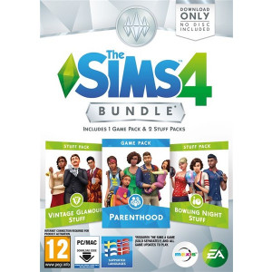 PC The Sims 4 Bundle Pack 9 Vintage Glamour Stuff + Parenthood + Bowling Night Stuff (Code in a box)