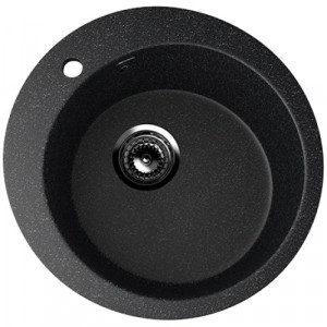 ULGRAN Granitna sudopera usadna okrugla Crna U-405-308