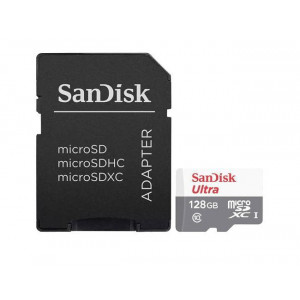 SANDISK memorijska kartica + adapter SDXC 128GB SDSQUNS-128G-GN6TA