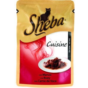 SHEBA hrana za mačku kesica, govedina, wet, 85g 520002
