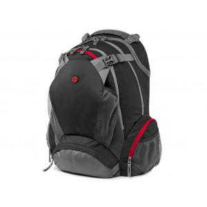 HP Full Featured Backpack 17.3 Case Black/Grey/Red F8T76AA