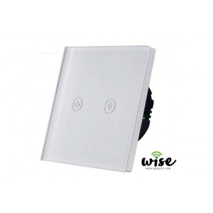 Wifi pametni prekidač za roletne/zavese, stakleni panel beli WR0001 