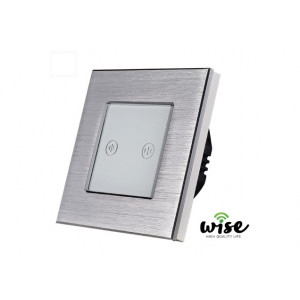 Wifi pametni prekidač za roletne/zavese, aluminijumski panel srebrni WR0011 