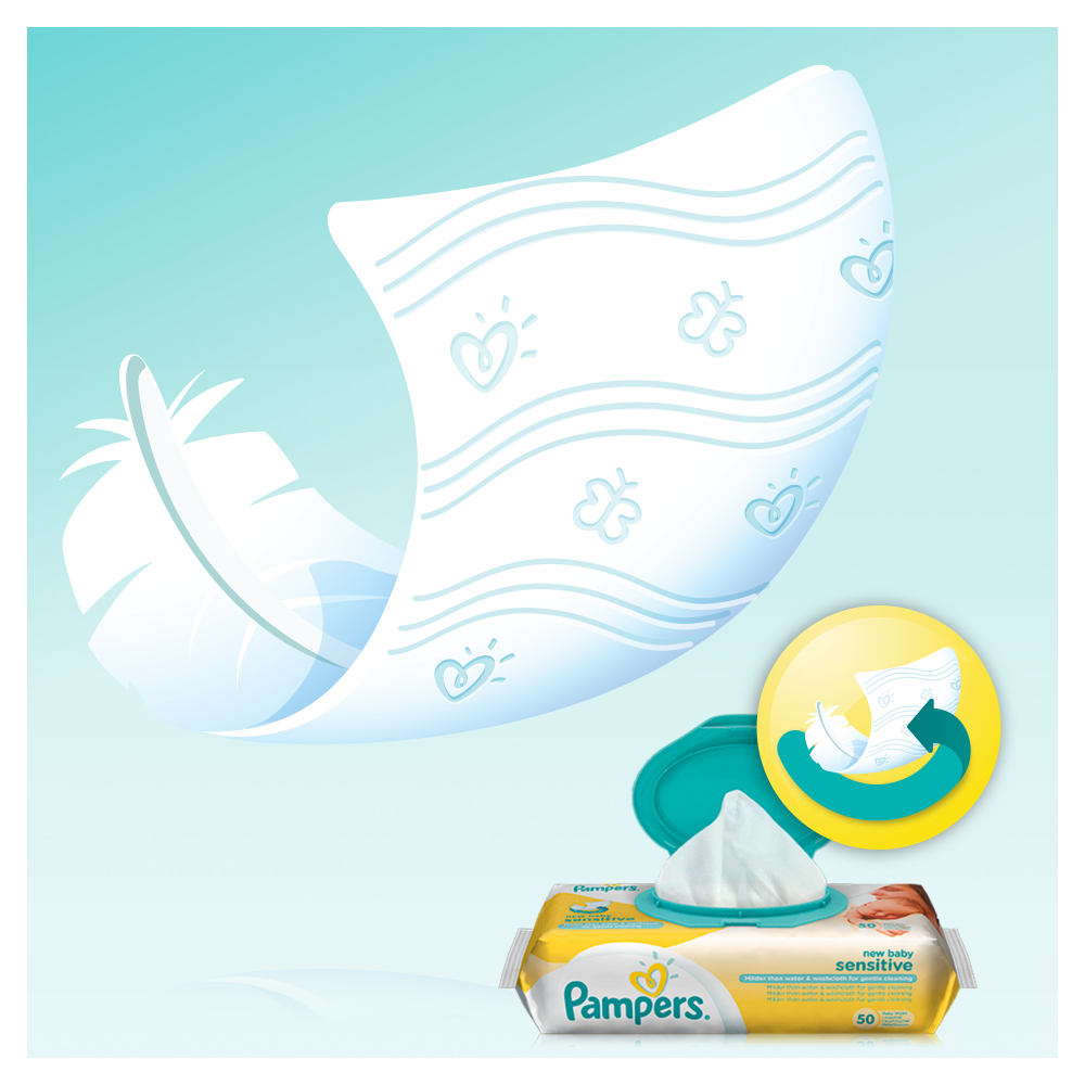 PAMPERS WIPES 2X56 SENSITIVE