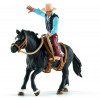 SCHLEICH figure domaće životinje kauboj na konju rodeo jahanje 41416