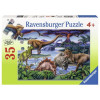 RAVENSBURGER puzzle (slagalice) - igralište za dinosauruse RA08613