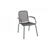 GREEN BAY Baštenska metalna stolica LOPO tamno siva 047121