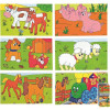WOODY Puzzle- Srećan Maša i životinjska farma 3x5 93004