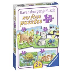 Ravensburger puzzle - Moje prve puzzle, 4 u 1, ljubimci