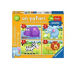 Ravensburger puzzle - Moje prve puzzle, 4 u 1, safari