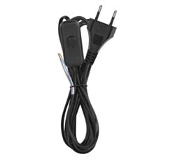 Emos Priključni kabl sa prekidačem 2 x 0,75 mm2 - 3 m Crni S09273