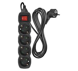 Emos Produžni kabl sa prekidačem 4 utičnice 3 m - Crni PC1423R