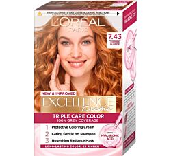 L'Oreal Paris Excellence Boja za kosu - 7.43 Golden Copper Blonde