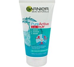 Garnier Pure Active 3 u 1 clay - Gel za čišćenje lica 150 ml