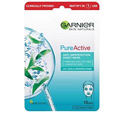 Garnier Skin Naturals Pure Active - Maska u maramici 28 g