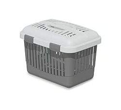 PETMAX Transporter za kućne ljubimce Easy top - Sivi