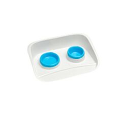 PETMAX Set posuda za hranu i vodu za ljubimca Stella 0,25l i 0,3l - Plavi