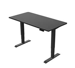 Kanc+ Radni sto podesivi PLUS C 140 cm x 70 cm Crni