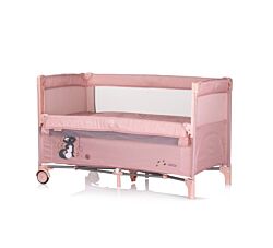 Chipolino Sklopivi putni krevetac Relax Pink Marshmellow