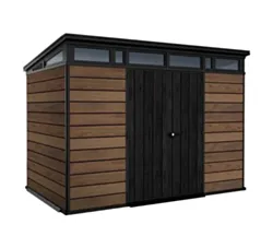 Keter Baštenska kućica Deco Pent 11x7 - Boja oraha CU 259822