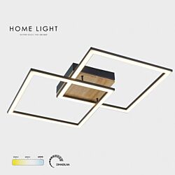 BB LINK Led plafonjera 36W - Crna/Drvo SOLEA 38